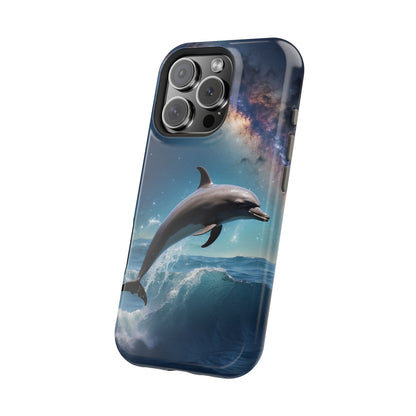 Dolphin Galaxy Splash - MagSafe-Compatible Case