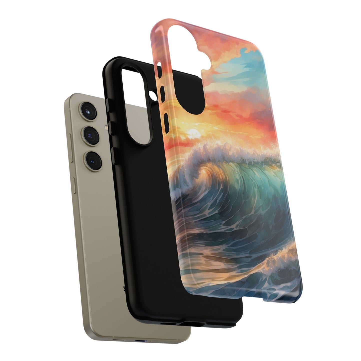 Ocean Wave Sunset Samsung Galaxy Case – Vibrant Coastal Art Design