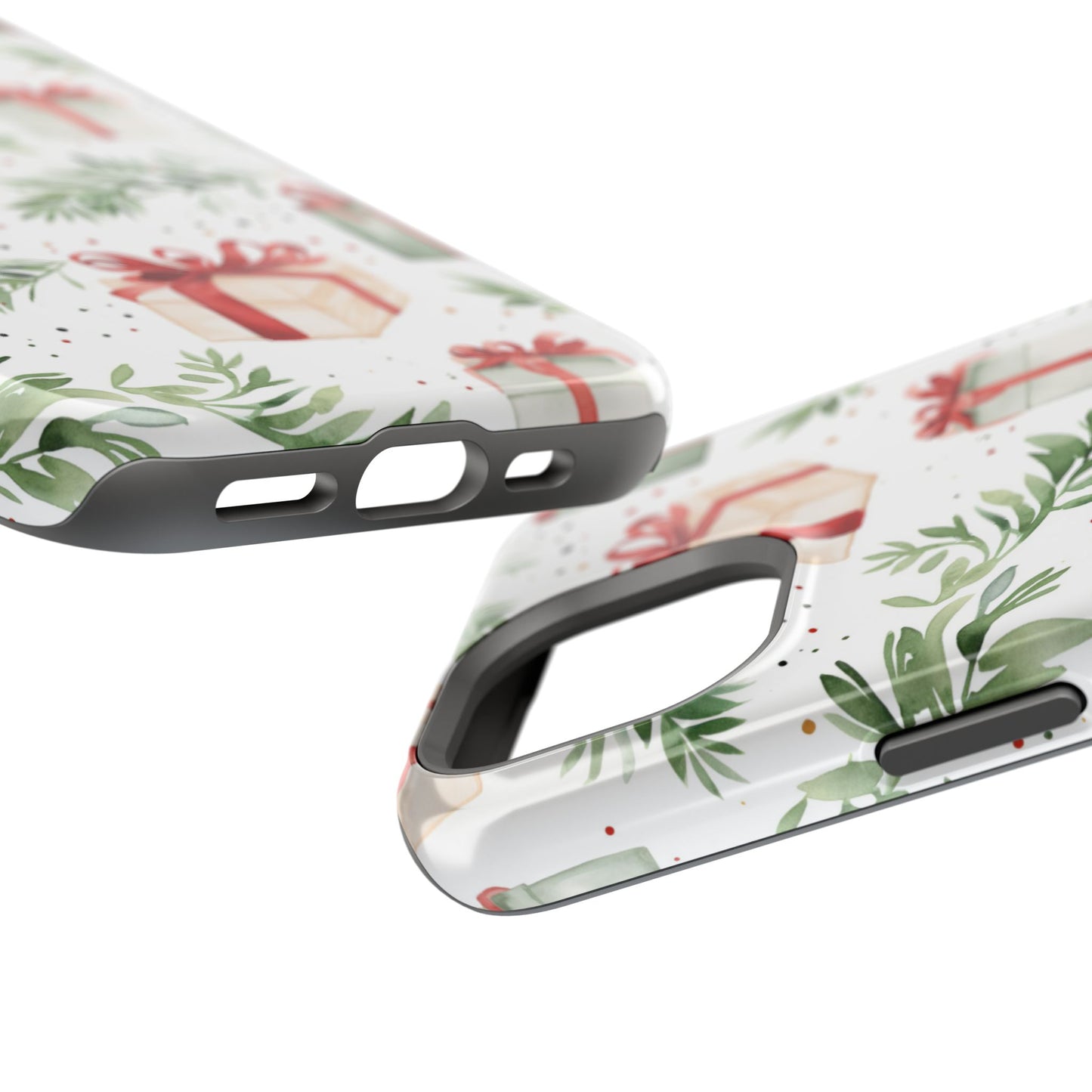 Watercolor Holiday Gifts & Greenery - MagSafe iPhone Series Case