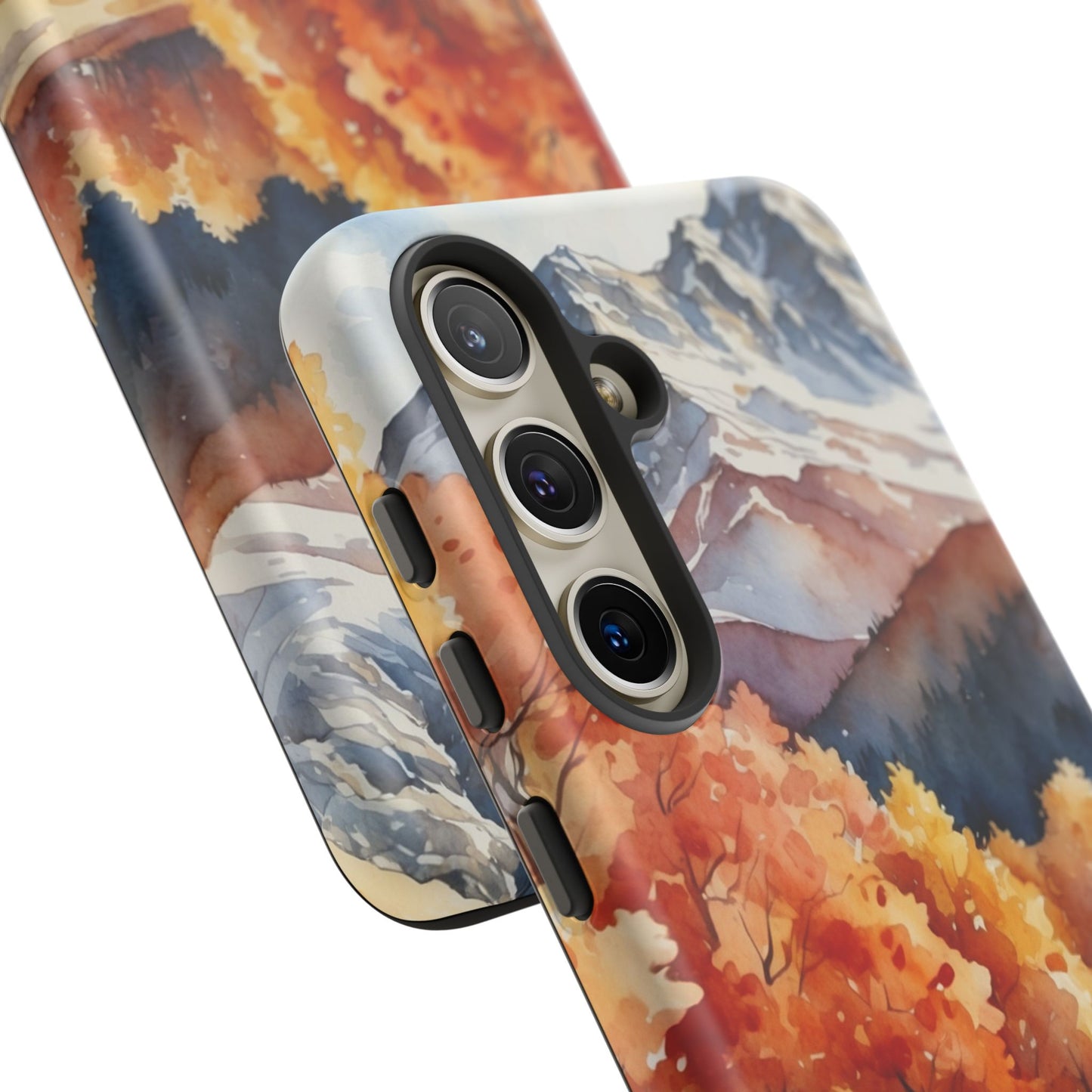 Watercolor Autumn Forest and Mountains - Samsung Galaxy Case