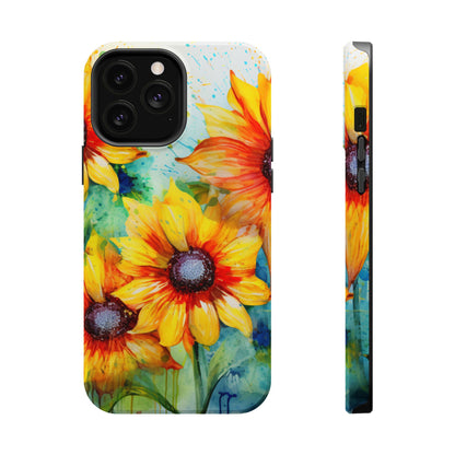 Watercolor Sunflower Splash - MagSafe iPhone Series Case