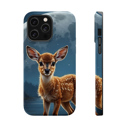 MagSafe-Compatible iPhone Case – Enchanted Fawn Under the Moonlit Sky