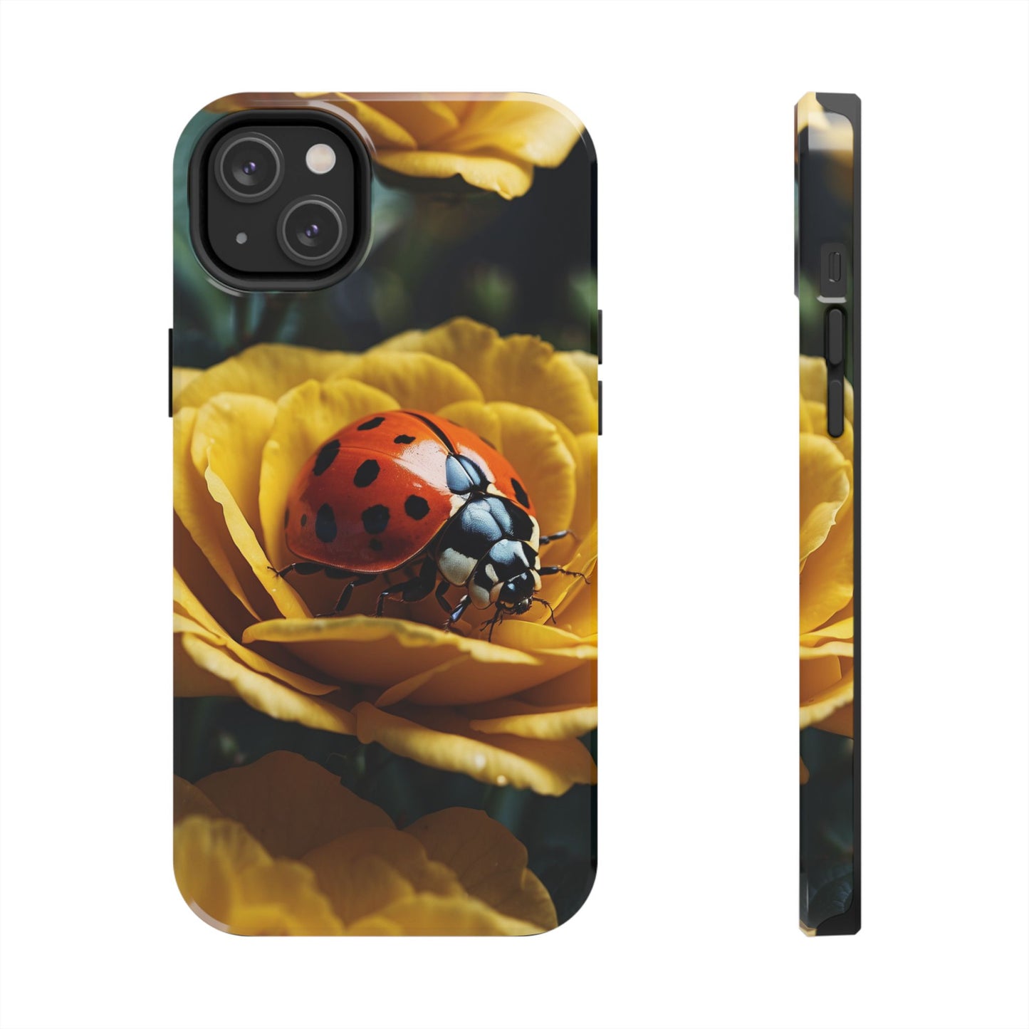 iPhone Case: Ladybug on Yellow Petals