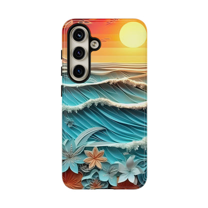 Tropical Sunset Paper Art Ocean – Samsung Galaxy Series Case