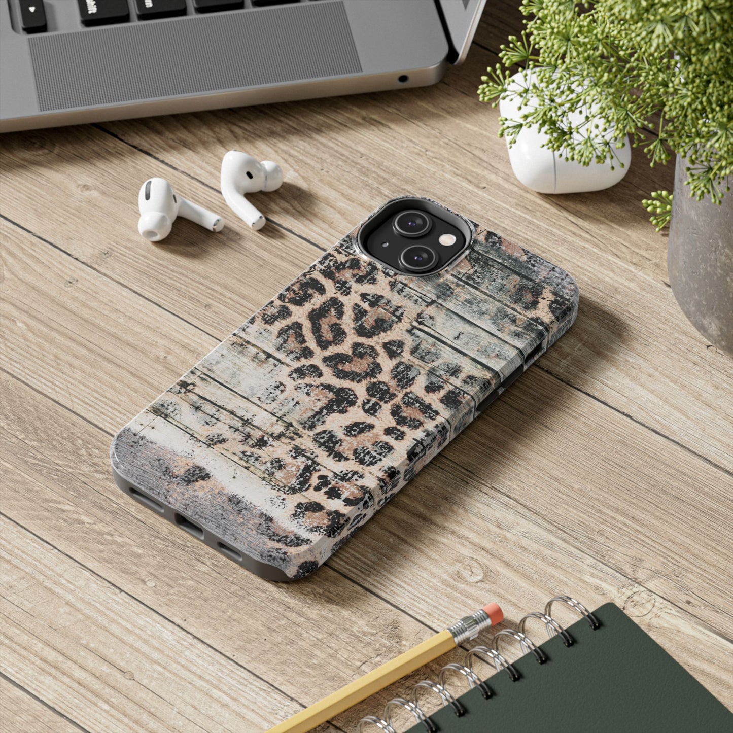 Rustic Leopard Wood Print - iPhone Series Case