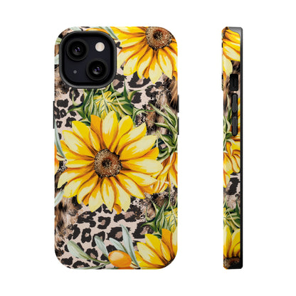 Leopard Sunflower Chic - MagSafe  iPhone Series Case