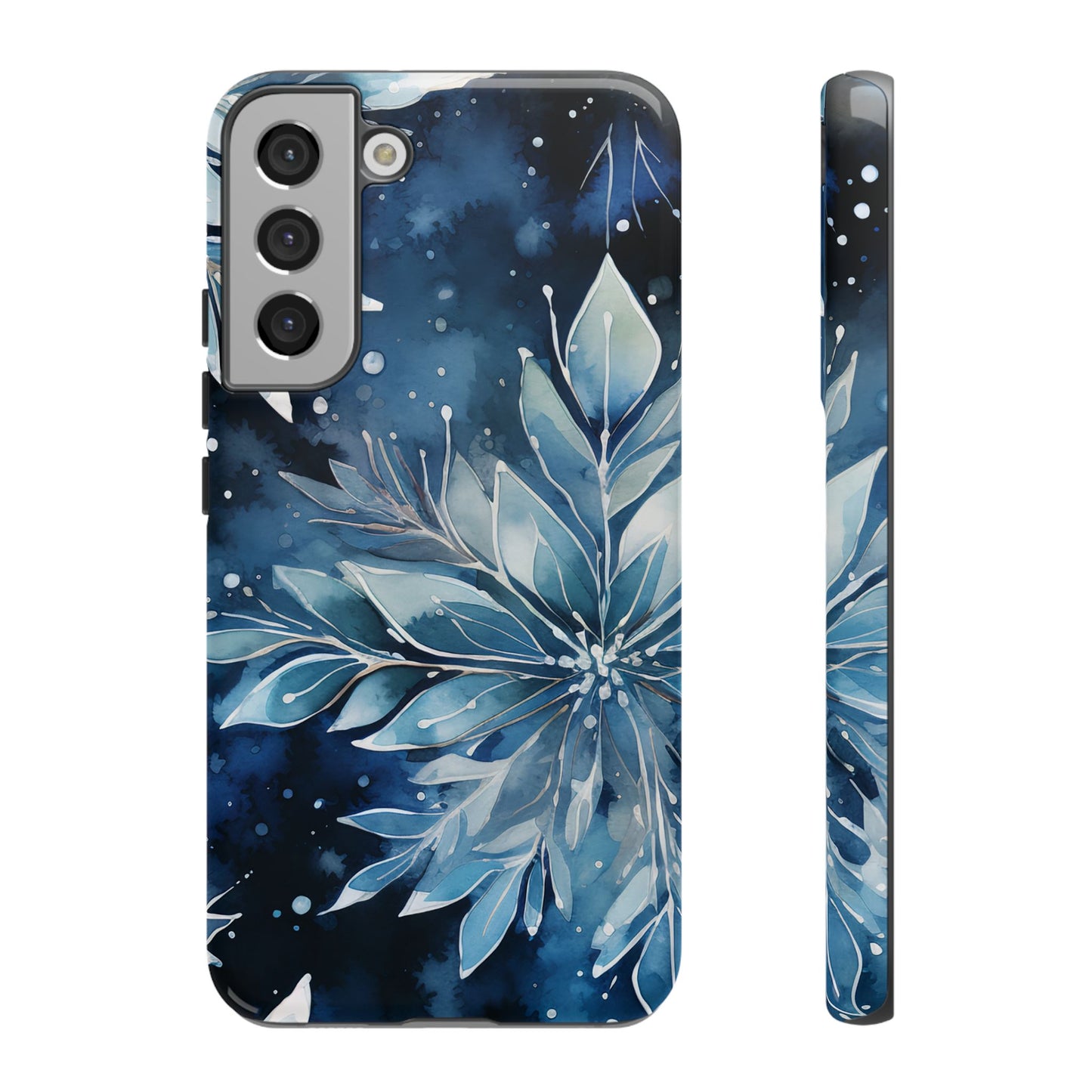 Winter’s Embrace – Blue Snowflake Samsung Galaxy Case