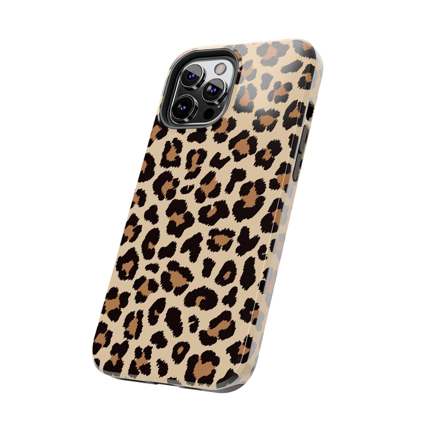 Wild Leopard Print Tough iPhone Case – Bold Animal Pattern Design with Dual-Layer Protection