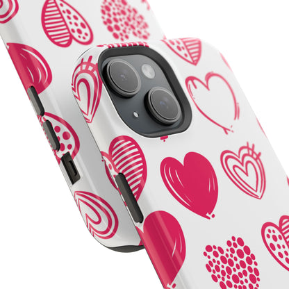 Funky Pink Hearts – MagSafe iPhone Case