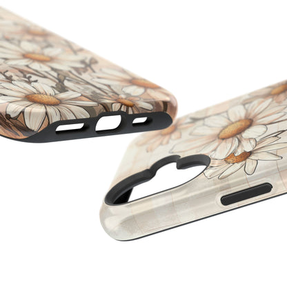 Pastel Daisy MagSafe iPhone Case - Elegant Floral Protective Cover