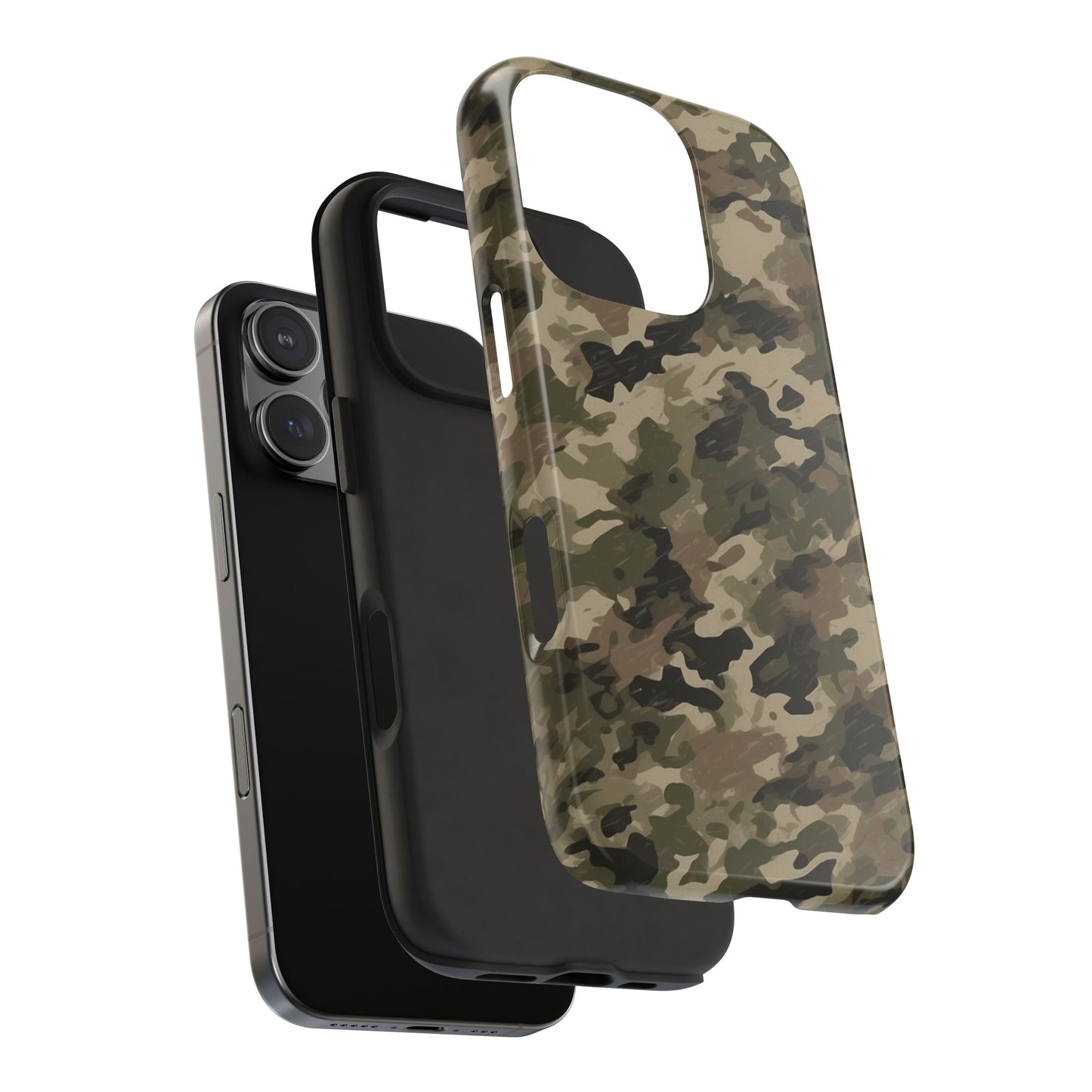 Classic Light Brown Camouflage – Durable iPhone Case with Timeless Design