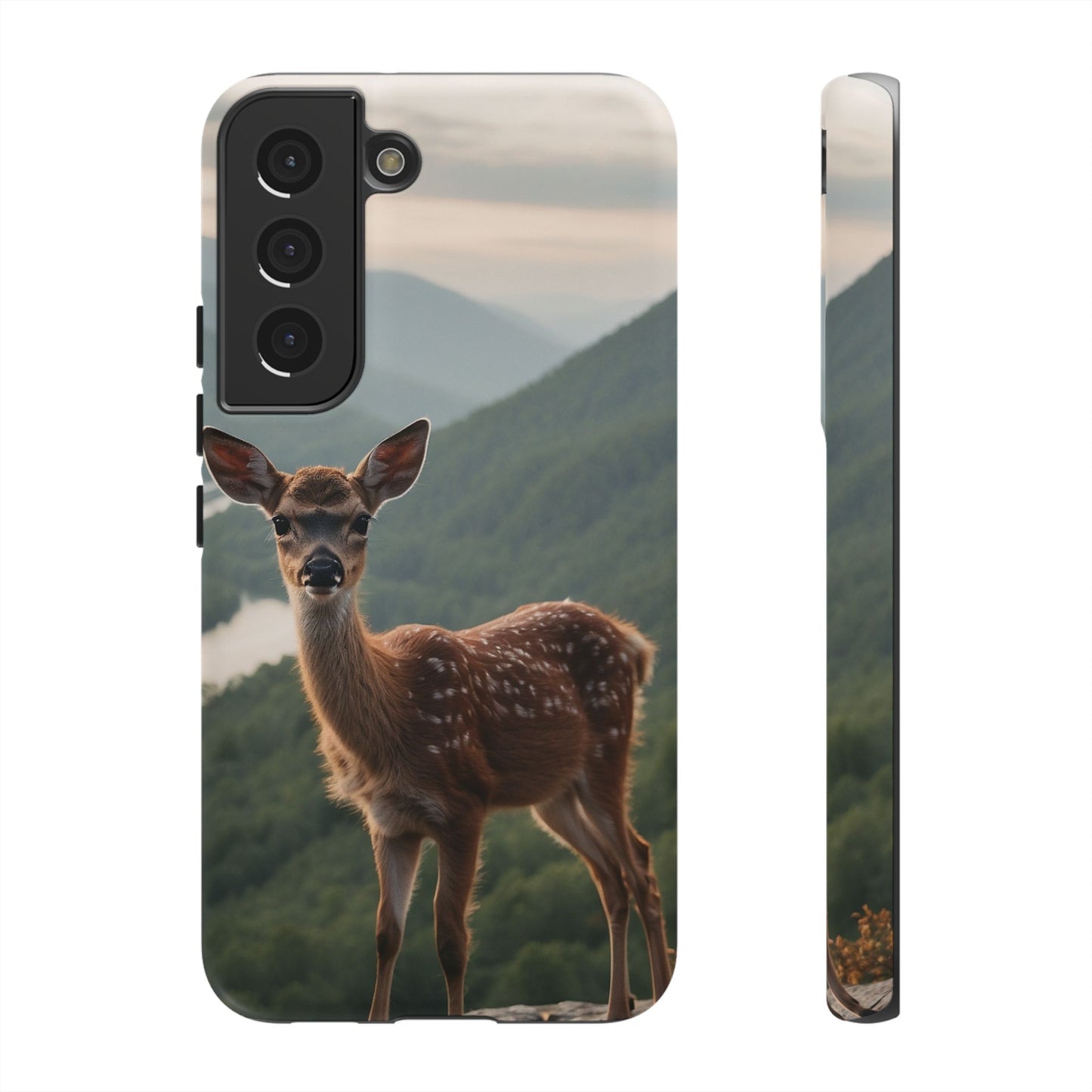 Majestic Fawn Overlooking Mountain Vista Samsung Galaxy Case