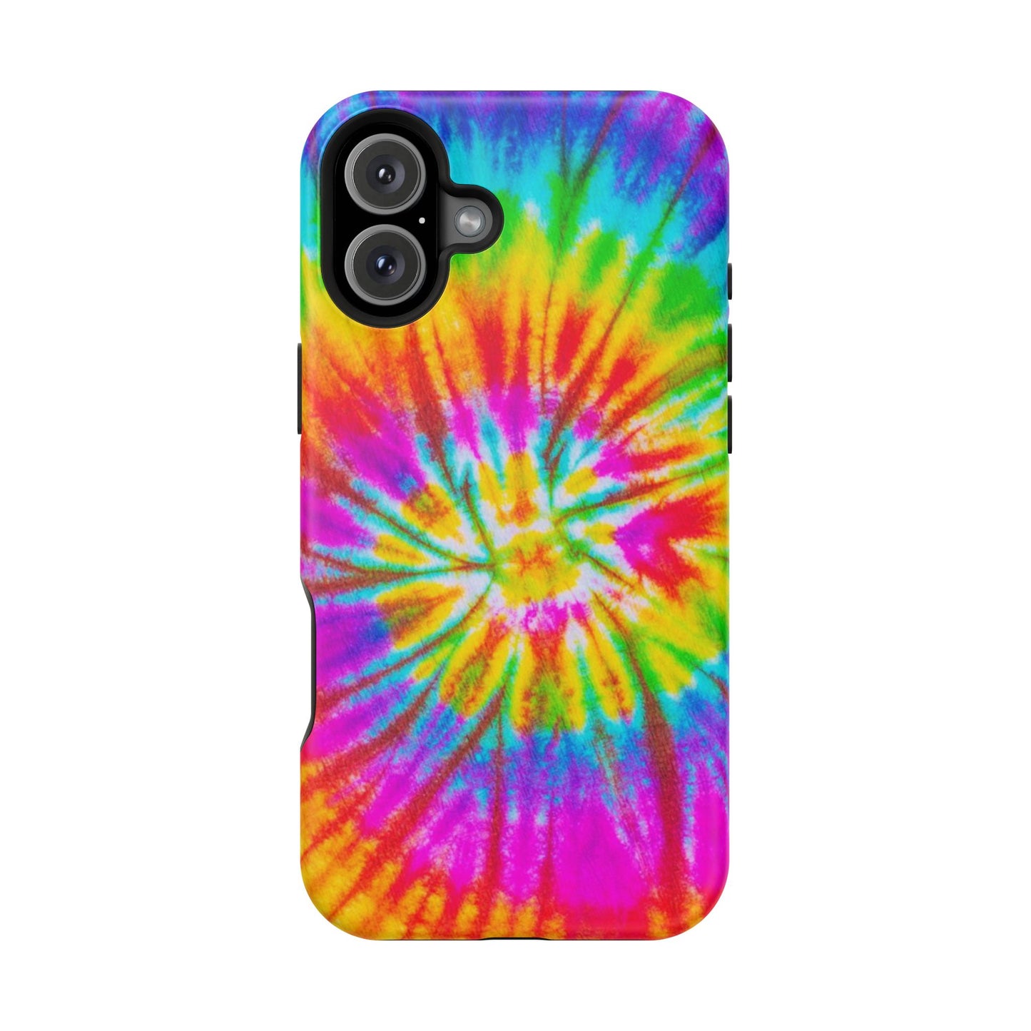 Rainbow Spiral Tie-Dye MagSafe Case – Vibrant Colors & Functionality