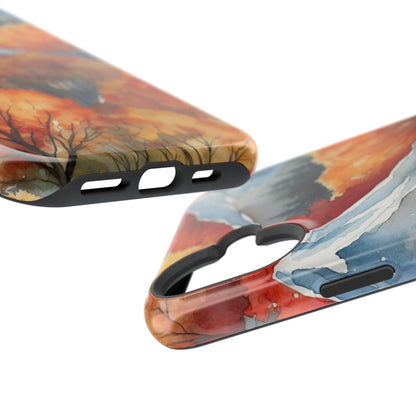 Autumn Mountain Forest Watercolor - MagSafe iPhone Case