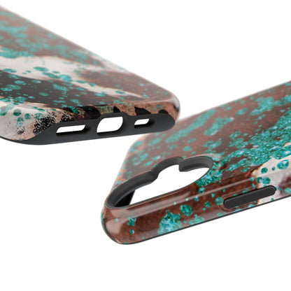 Teal Glitter Cowhide - MagSafe iPhone Series Case