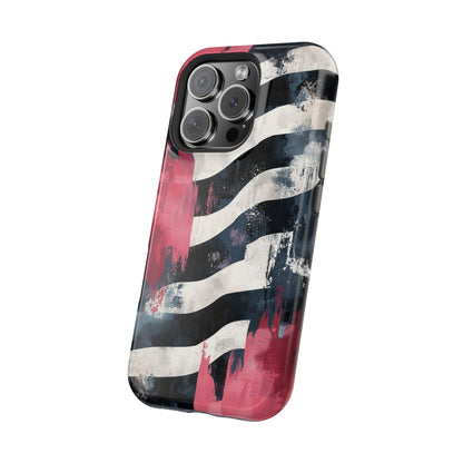 MagSafe iPhone Case: Blood Zebra – Bold Red & Black Pattern