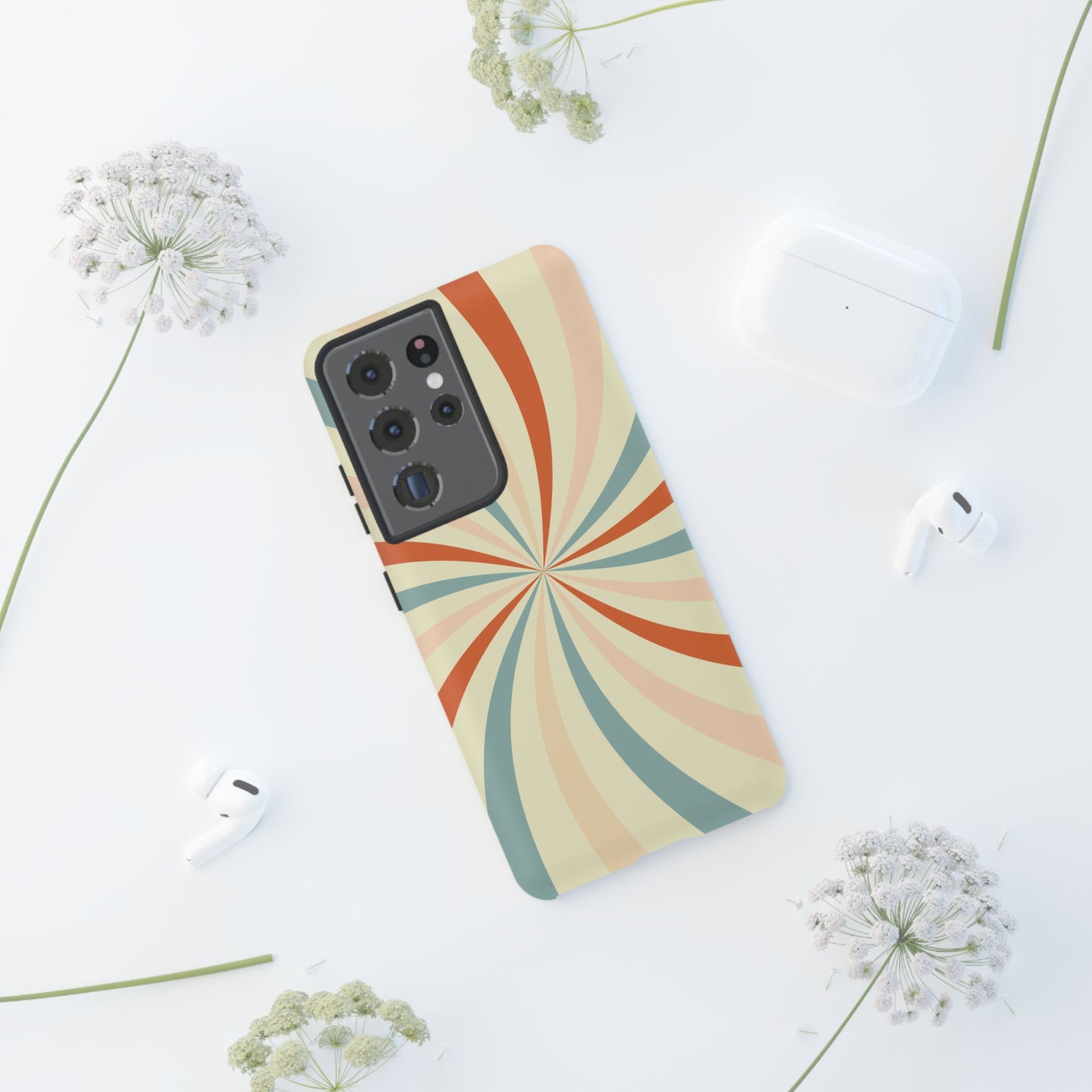 Retro Swirl Samsung Galaxy Case – Durable, Vintage-Inspired Design with Dual-Layer Protection