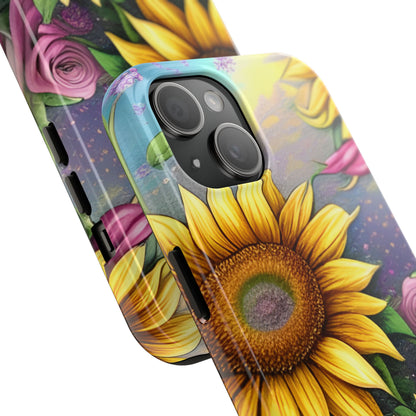 Whimsical Sunflower & Rose Garden - iPhone Series Case