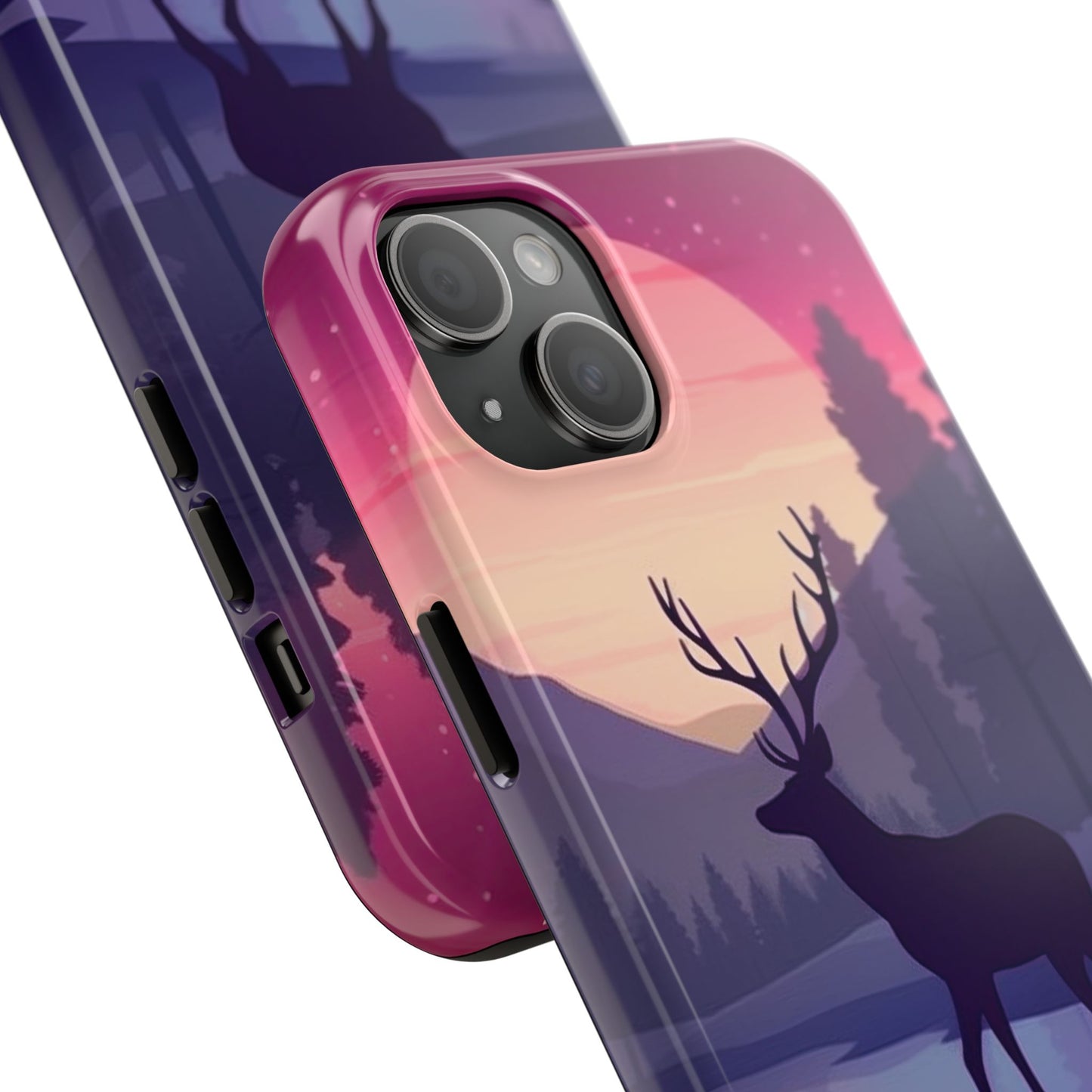 Twilight Elegance: Stag Reflection – iPhone Case