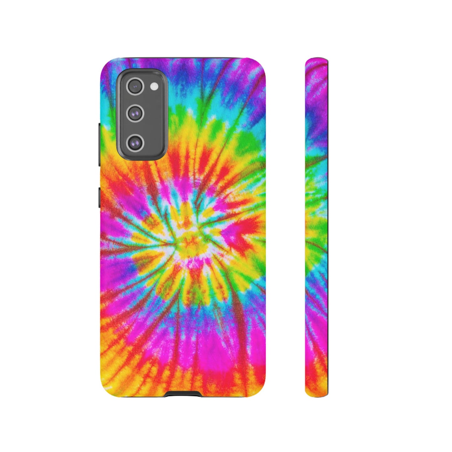 Vibrant Rainbow Spiral Tie-Dye Samsung Galaxy Case – Bold & Retro Style