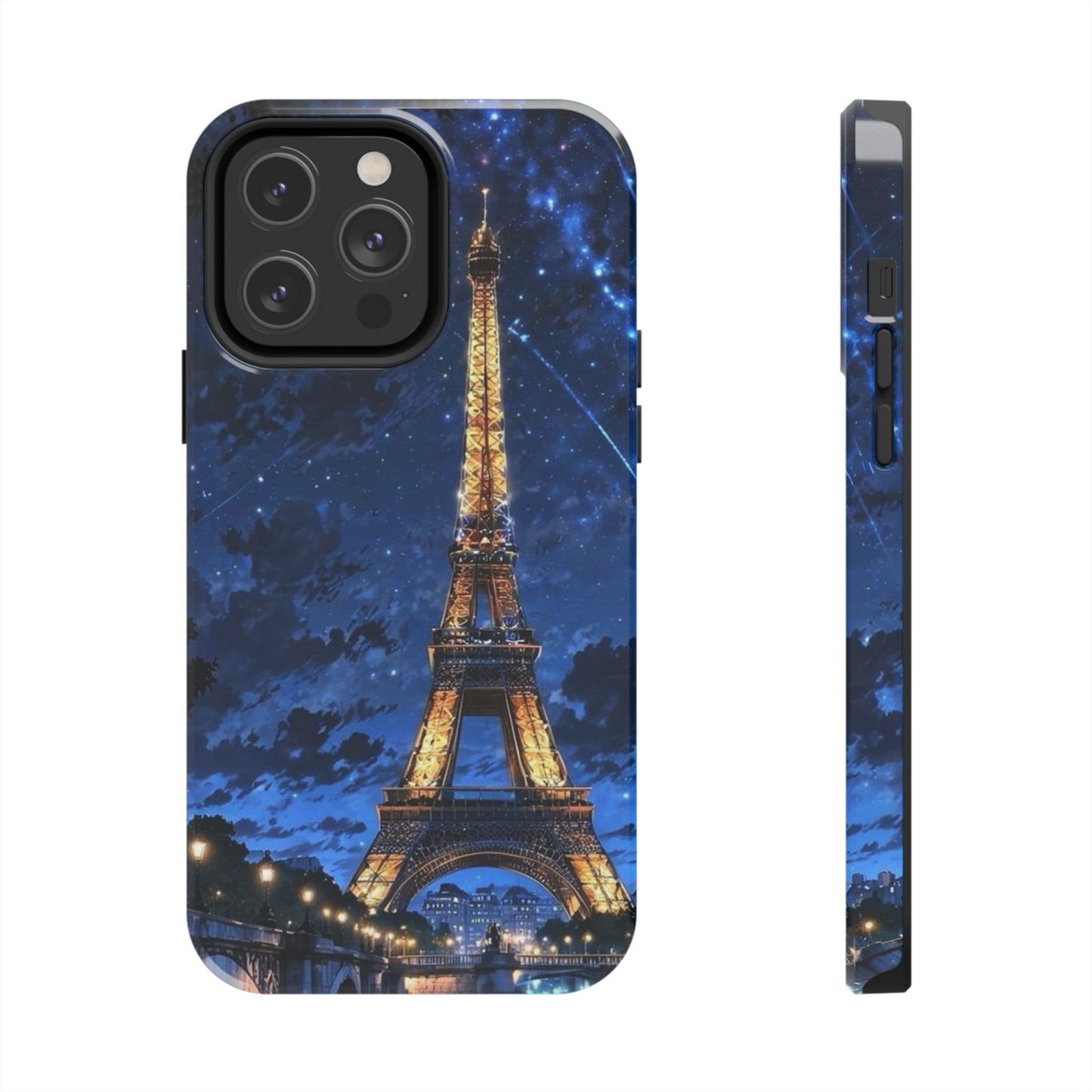 iPhone Case - Eiffel Tower Under Starlit Sky Design