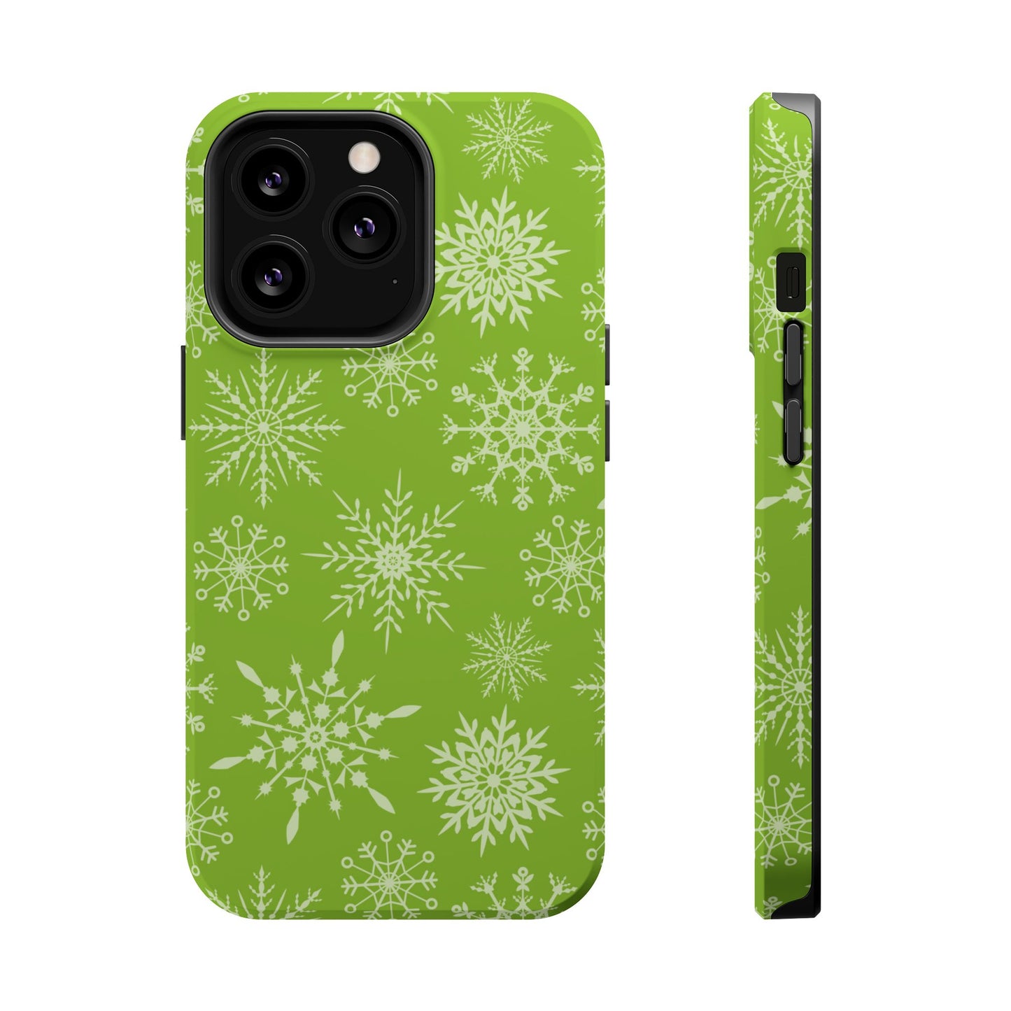 Green Snowflake Pattern – MagSafe iPhone Series Case