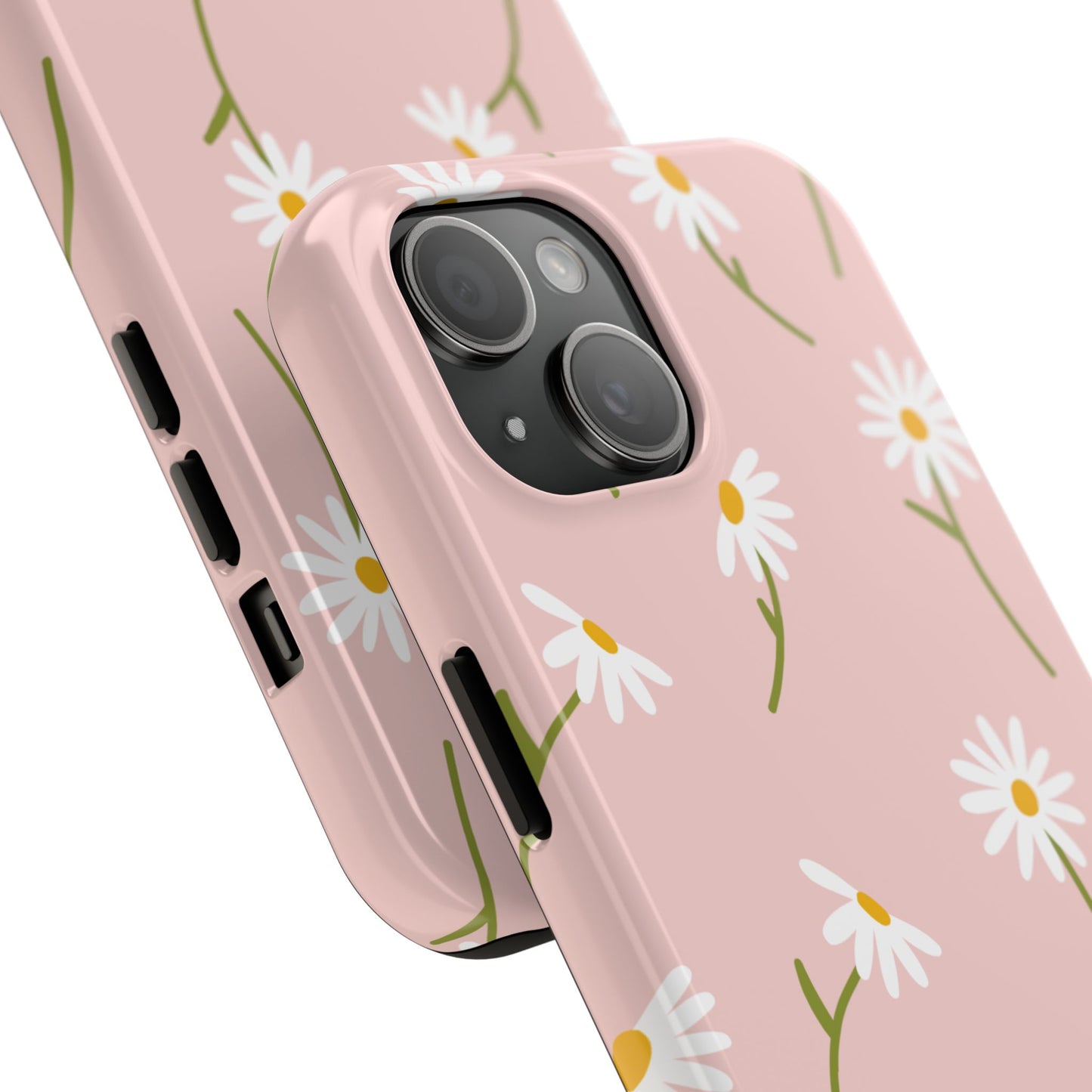 Daisy Delight Tough iPhone Case – Cute Floral Design with Dual-Layer Protection