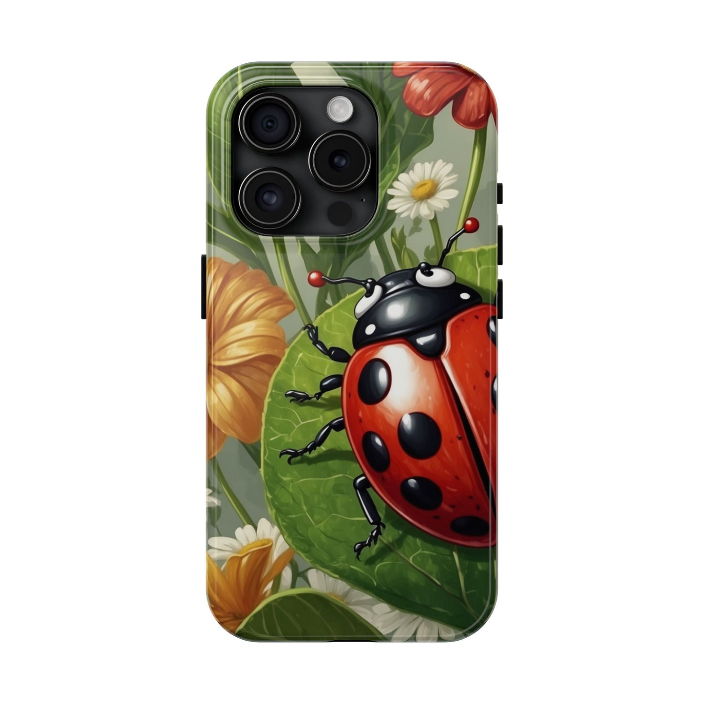 Ladybug Garden iPhone Case – Blooming Floral Art