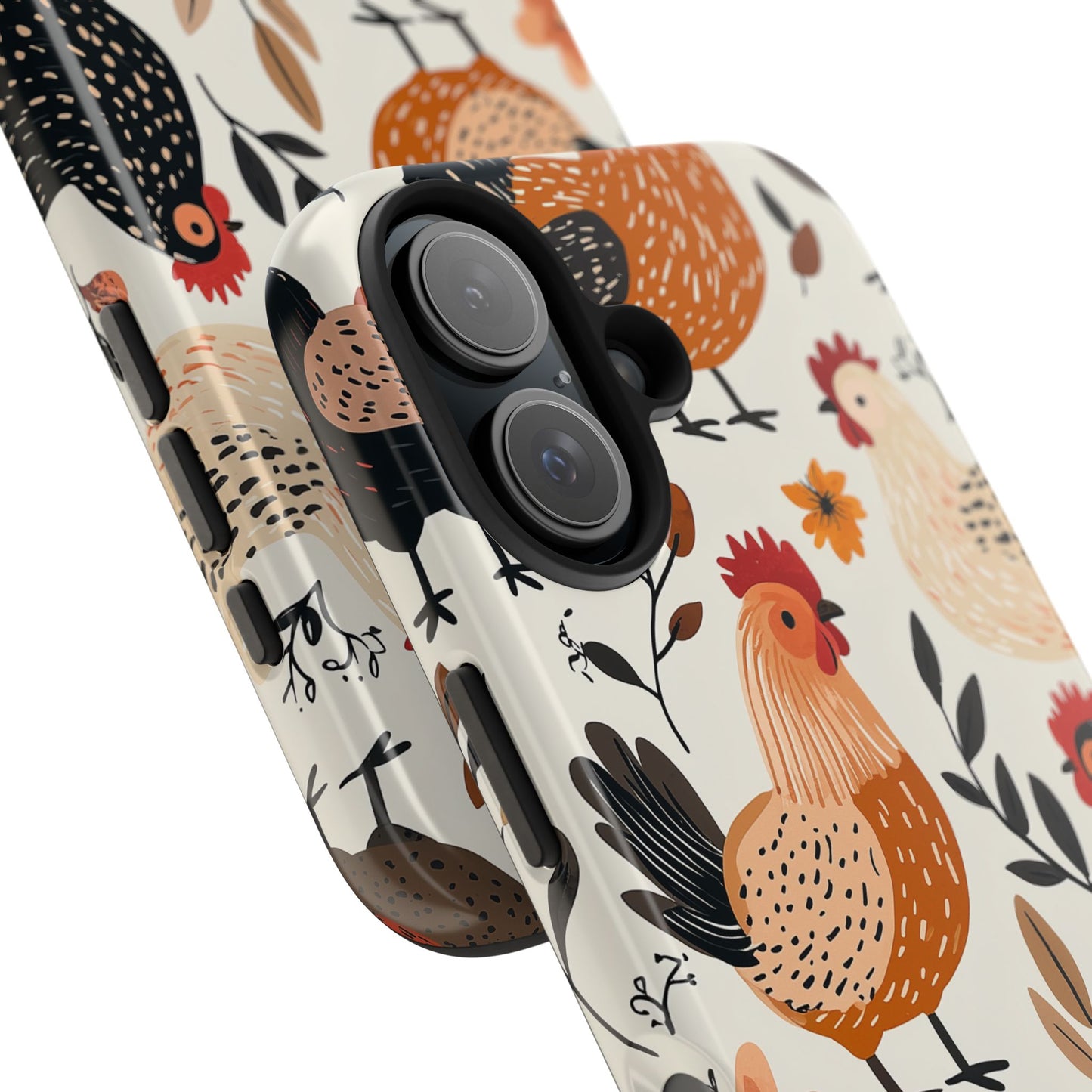 iPhone Case: Cluckin' Vintage – Chickens & Leaves