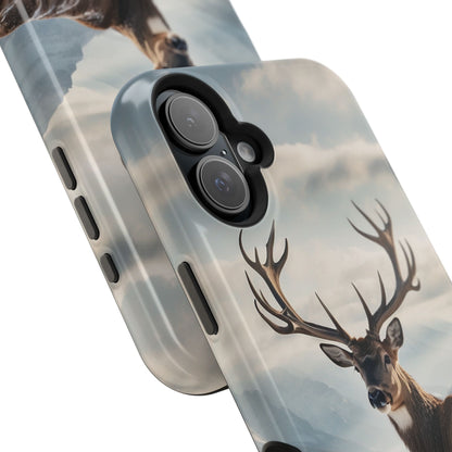 Alpine Majesty: Stag in Snow – MagSafe iPhone Case