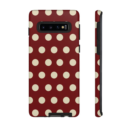 Classic Red & Cream Polka Dots - Samsung Galaxy Case