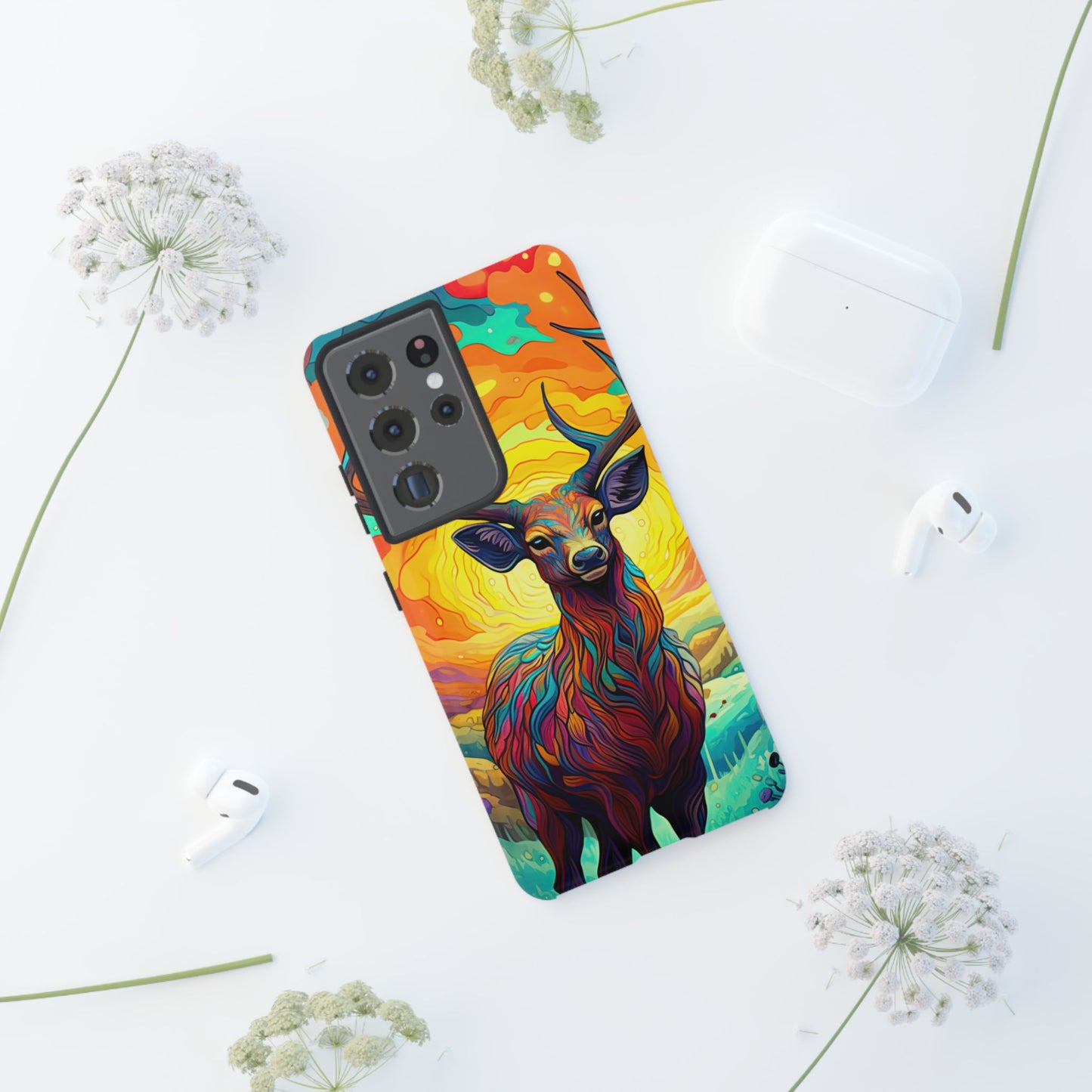 Vibrant Stag in Bloom – Samsung Galaxy Case