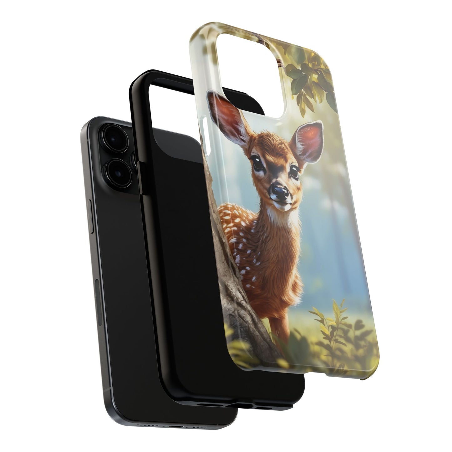 Whimsical Fawn in a Sunlit Forest iPhone Case