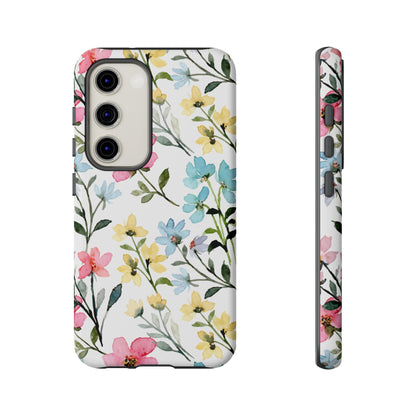 Watercolor Floral Bliss – Samsung Galaxy Case with Pastel Flower Design