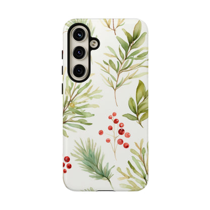 Winter Greenery & Berry Watercolor – Samsung Galaxy Series Case