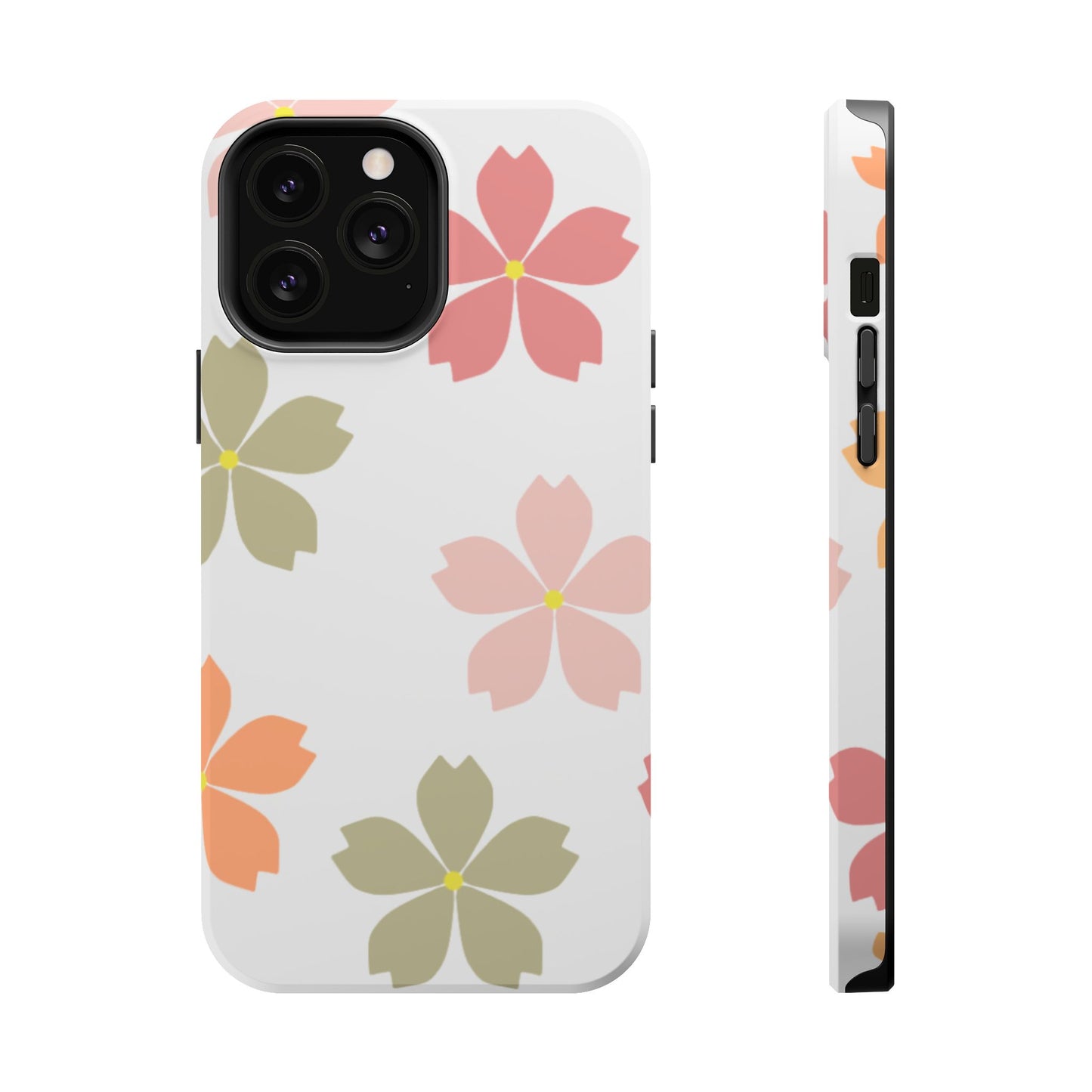 Pastel Sakura Blossom Tough MagSafe iPhone Case – Durable Design with Soft Matte Finish