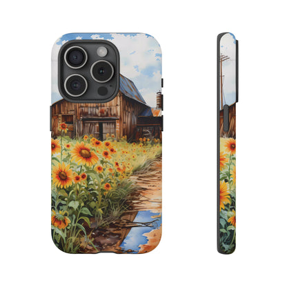 Sunflower iPhone Case  Rustic Farm Style