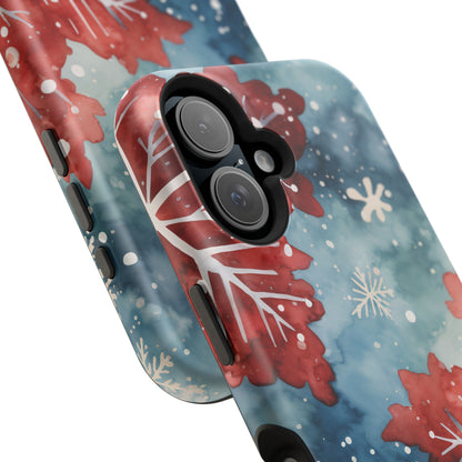 Crimson Snowflake Charm – MagSafe iPhone Case