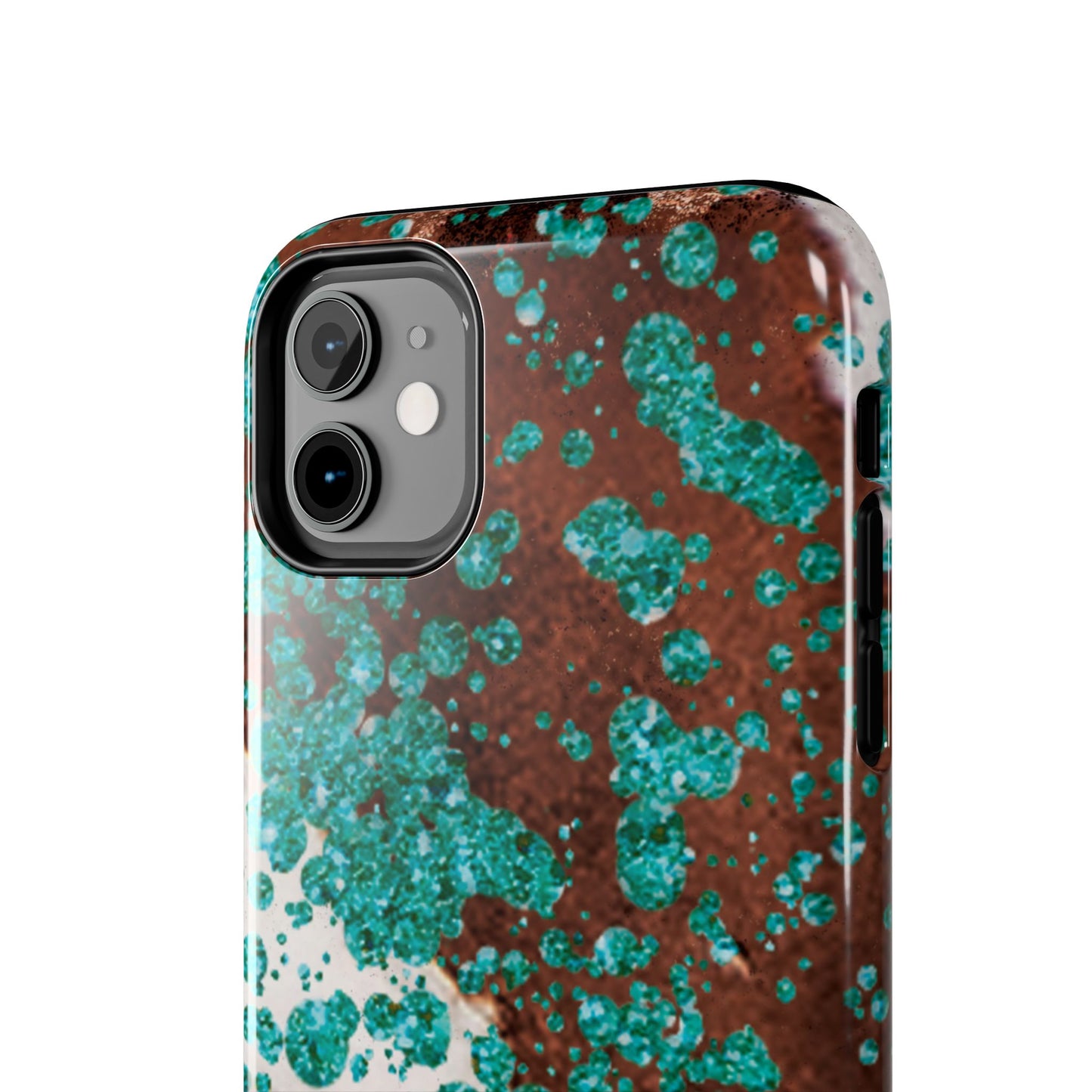 Teal Glitter Cowhide - iPhone Series Case