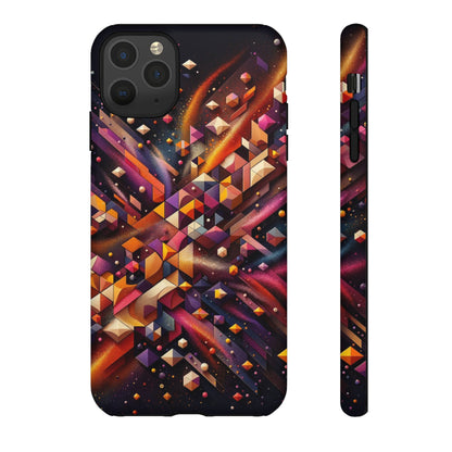 Vibrant Geometric Case | Futuristic Cosmic Art