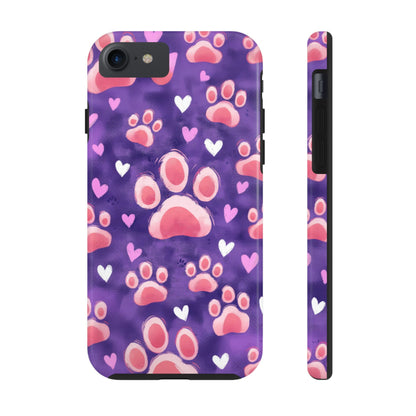 Bold Paw Print iPhone Case - Vibrant Pet-Themed Protective Cover