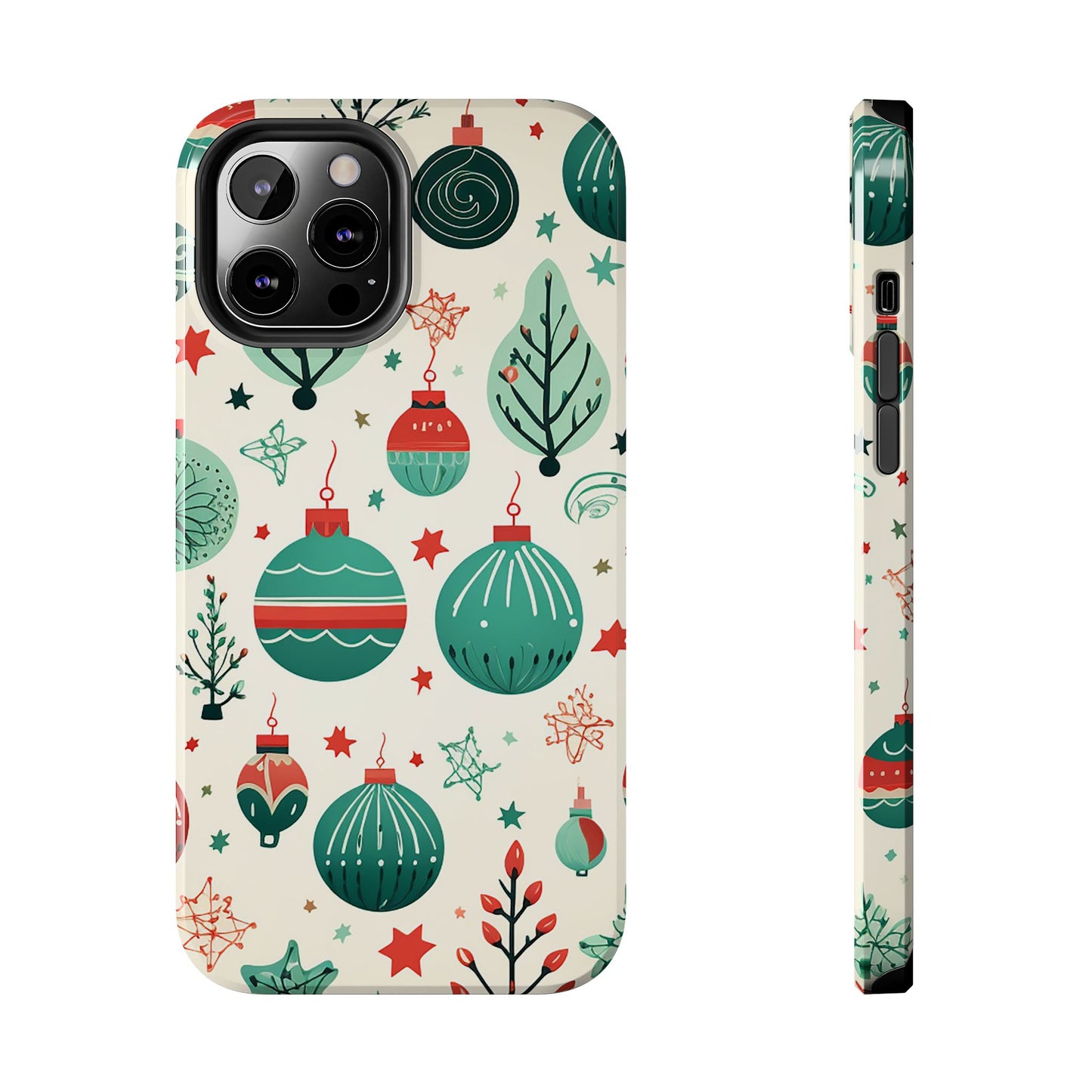 Vintage Christmas Ornaments Pattern – iPhone Series Case