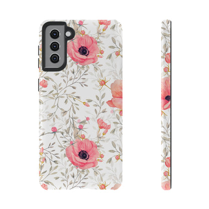 Pink Floral Watercolor Samsung Galaxy Case – Elegant Blossom Design