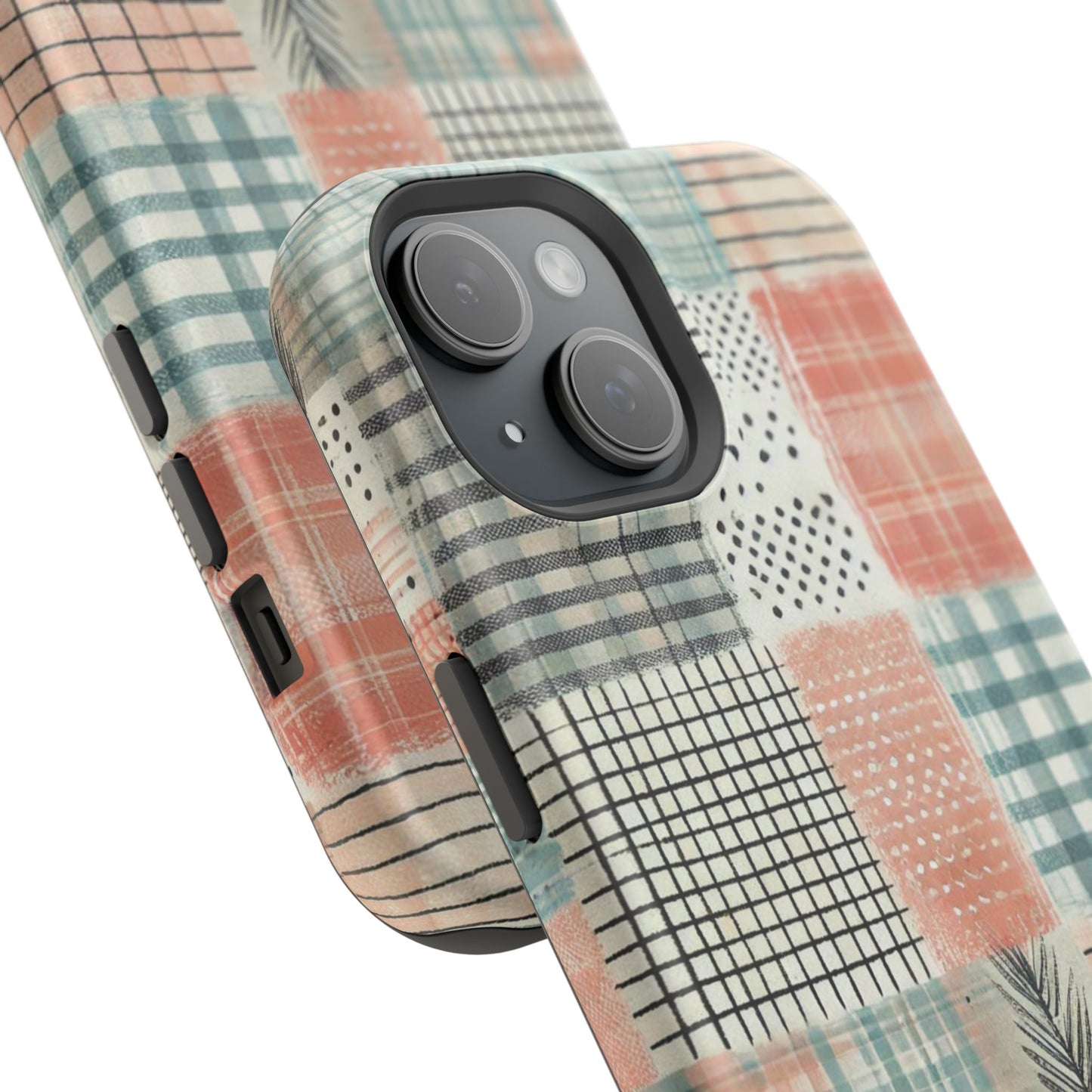 Rustic Patchwork MagSafe iPhone Case | Farmhouse Style & Shockproof