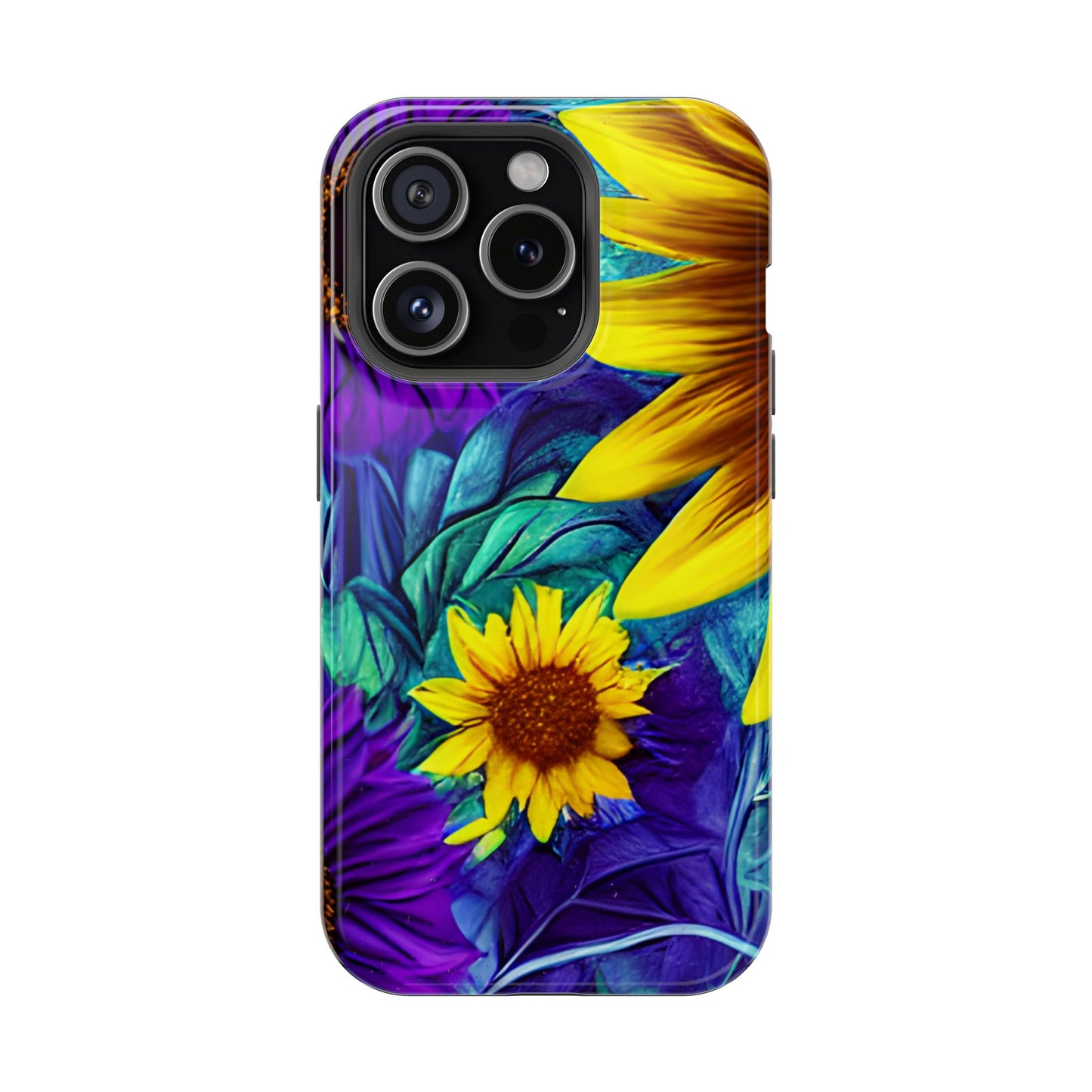 Purple & Gold Sunflower Dream - MagSafe iPhone Series Case