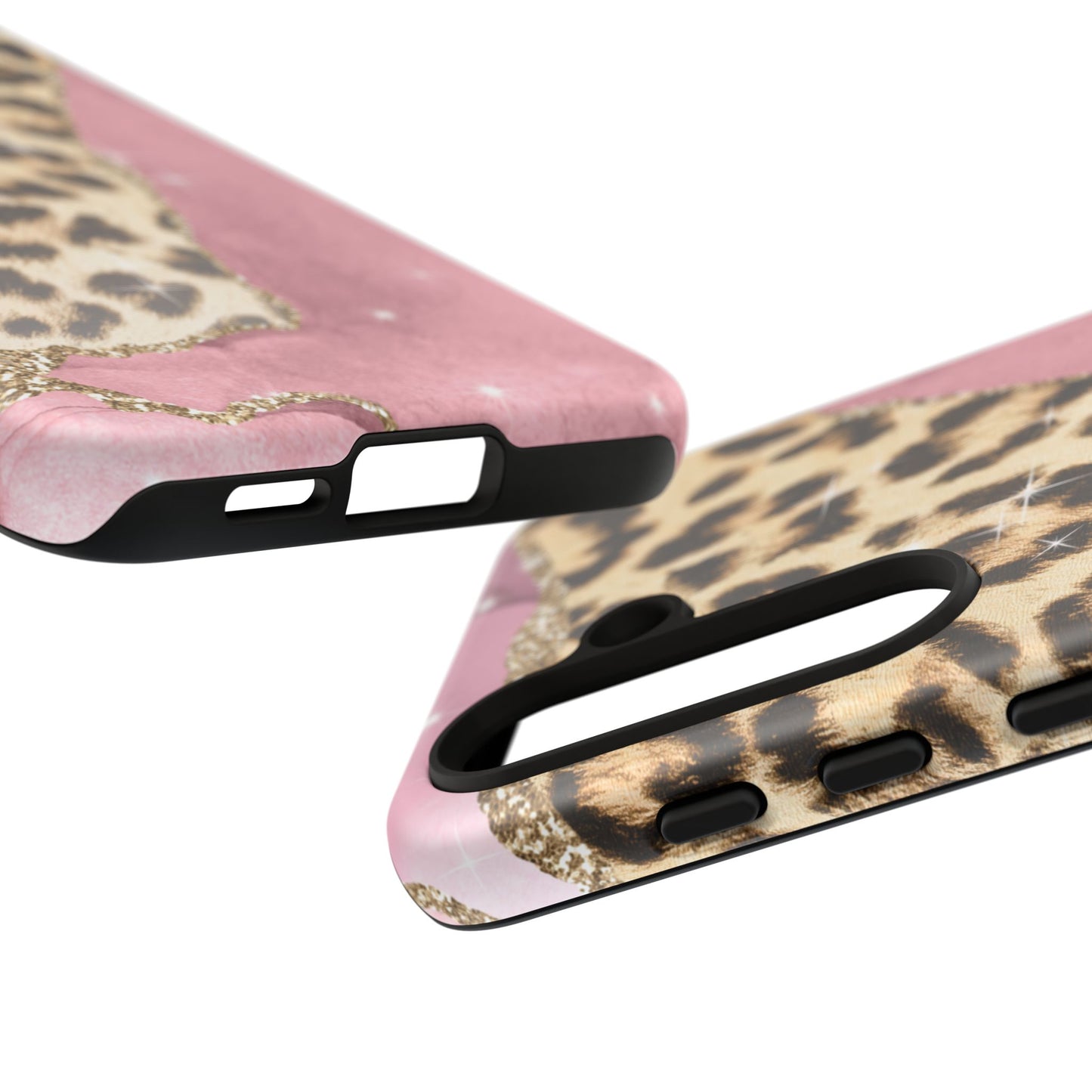 Pink Glam Leopard - Samsung Galaxy Series Case with Glitter Accents