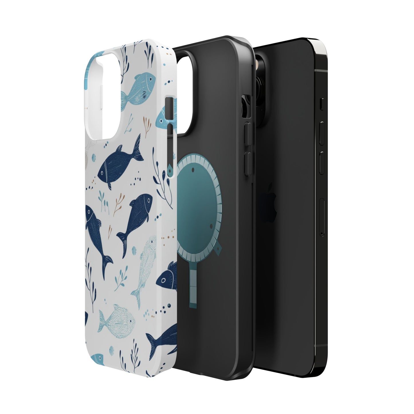 Oceanic Blue Fish Pattern - MagSafe iPhone Series Case