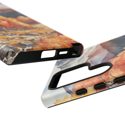 Watercolor Autumn Forest and Mountains - Samsung Galaxy Case