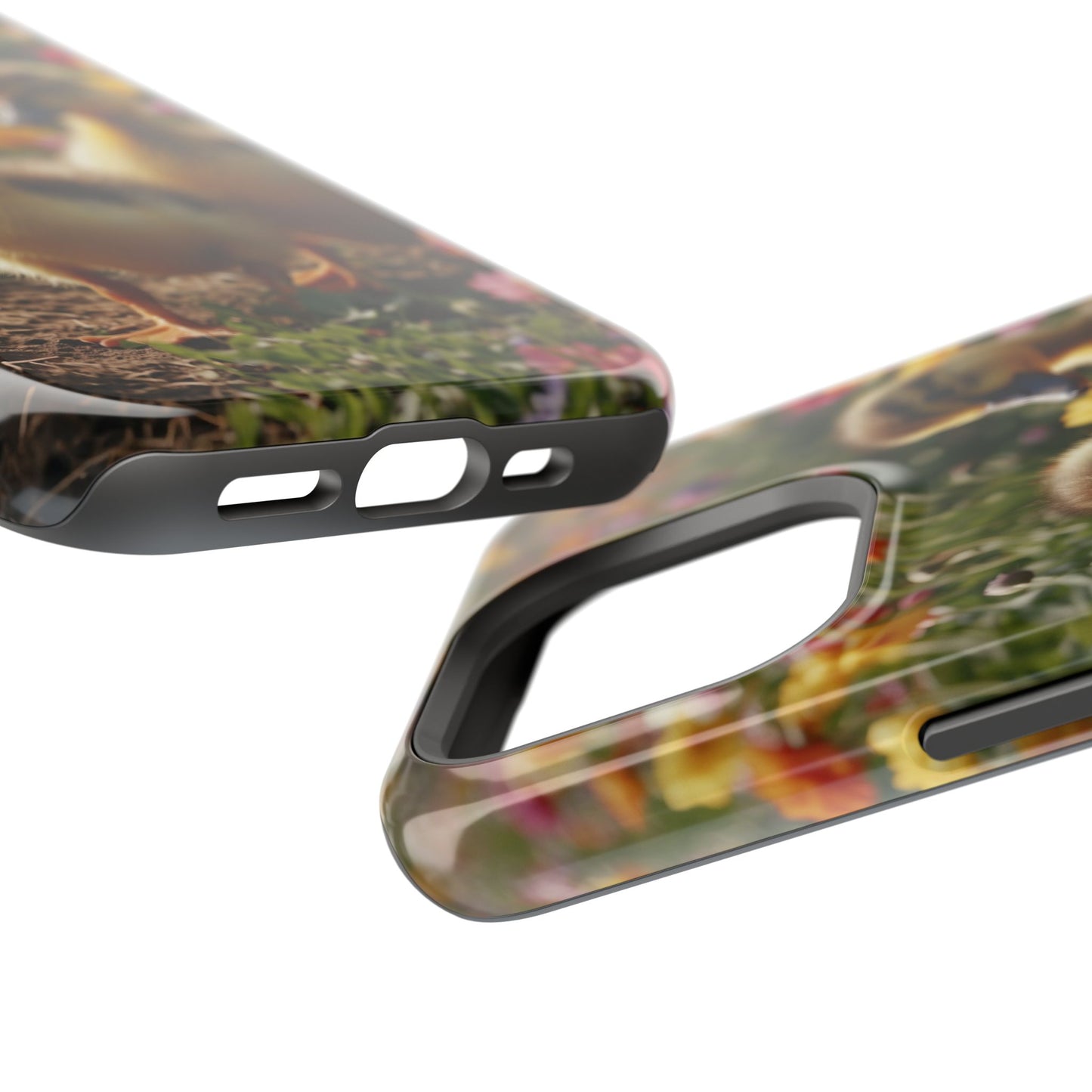 Charming Ducklings in Floral Garden - MagSafe iPhone Case