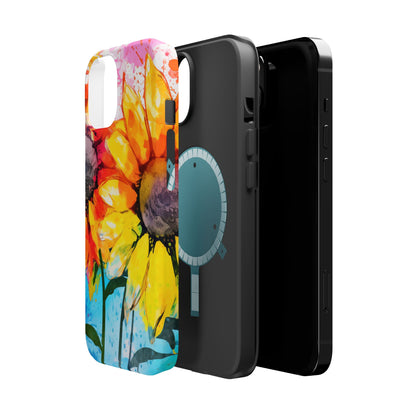 Bold Watercolor Sunflowers - MagSafe iPhone Series Case